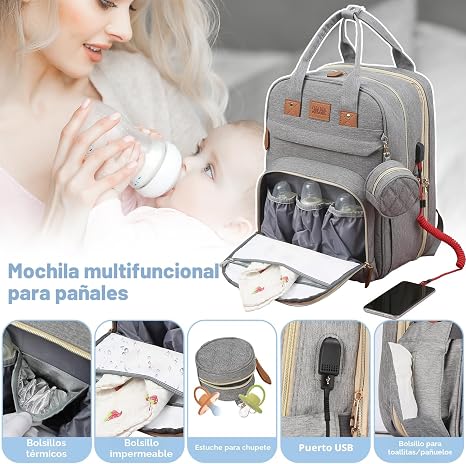 Pañalera con cambiador BABYGO NEST® ENVIO GRATIS