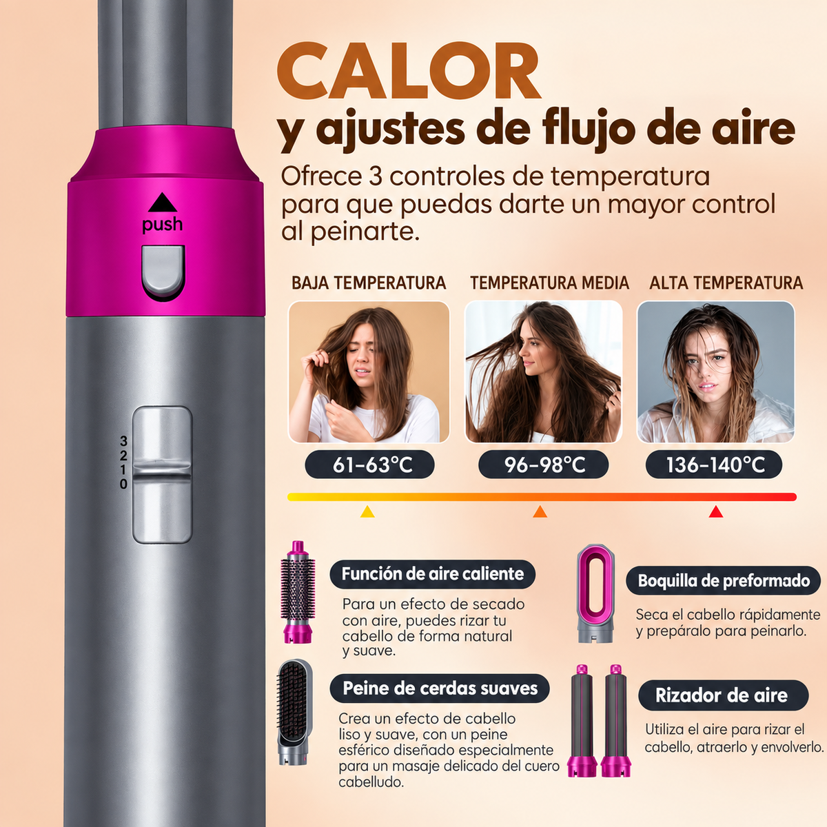 SilkStyle 5-in-1™ . Cepillo Secador Alisador 5 En 1